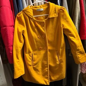 Yellow Double-Breasted Coat